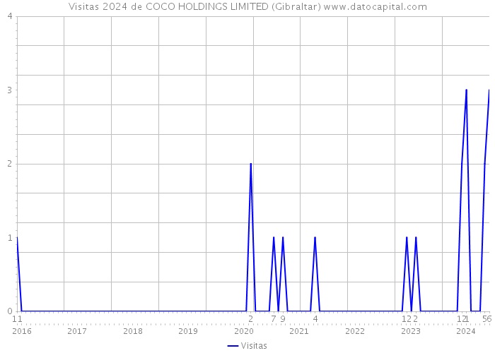 Visitas 2024 de COCO HOLDINGS LIMITED (Gibraltar) 