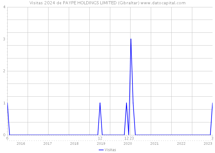 Visitas 2024 de PAYPE HOLDINGS LIMITED (Gibraltar) 